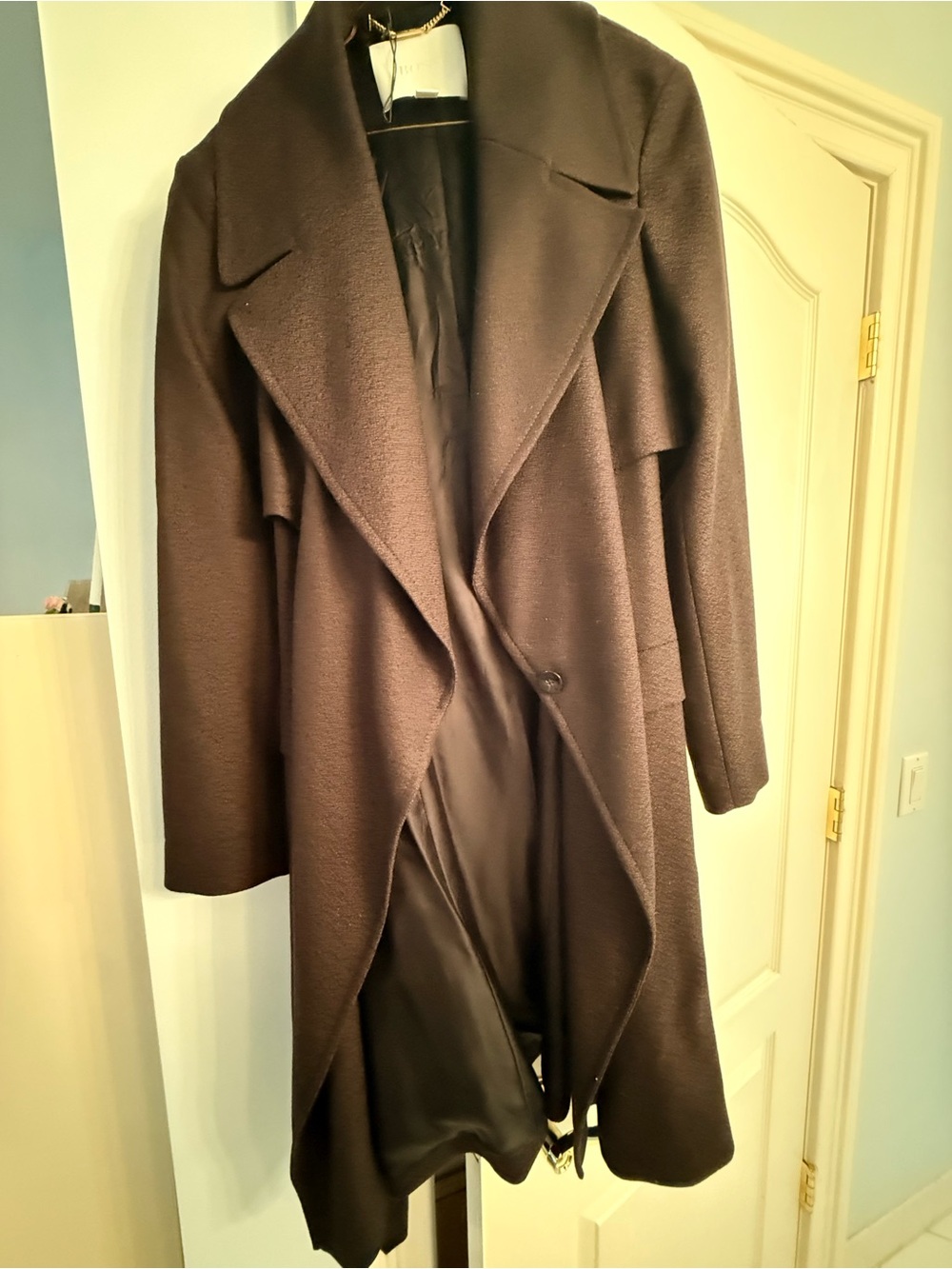 Hugo Boss Women's Brown Wool Blend Long Coat
